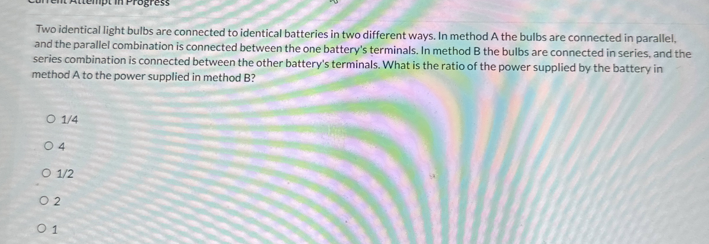 Solved Two identical light bulbs are connected to identical | Chegg.com