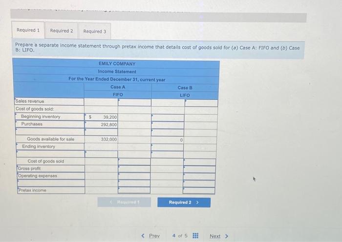 Prepare A Separate Incorrie Statement Through Pretax | Chegg.com