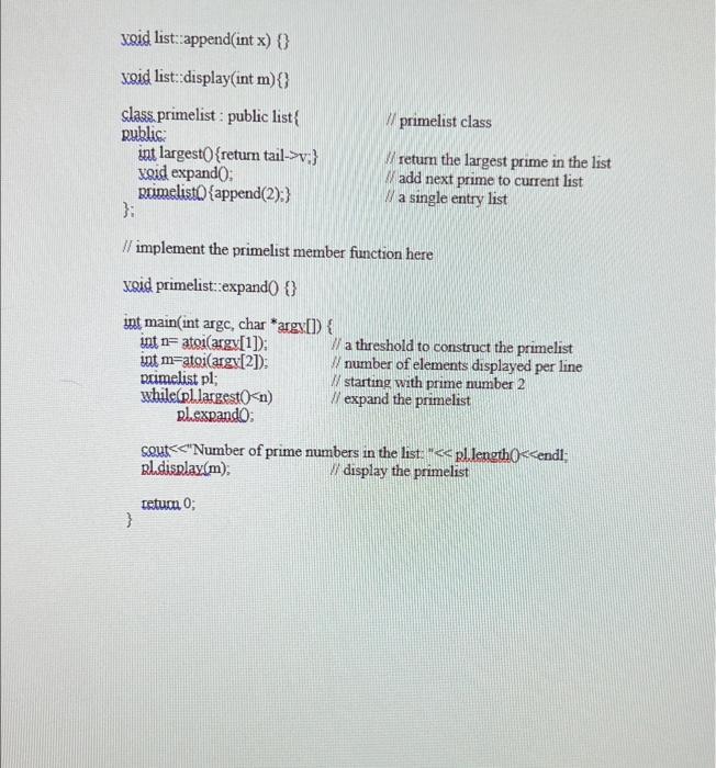 complete, fill, compile and test the c++ code edit, | Chegg.com
