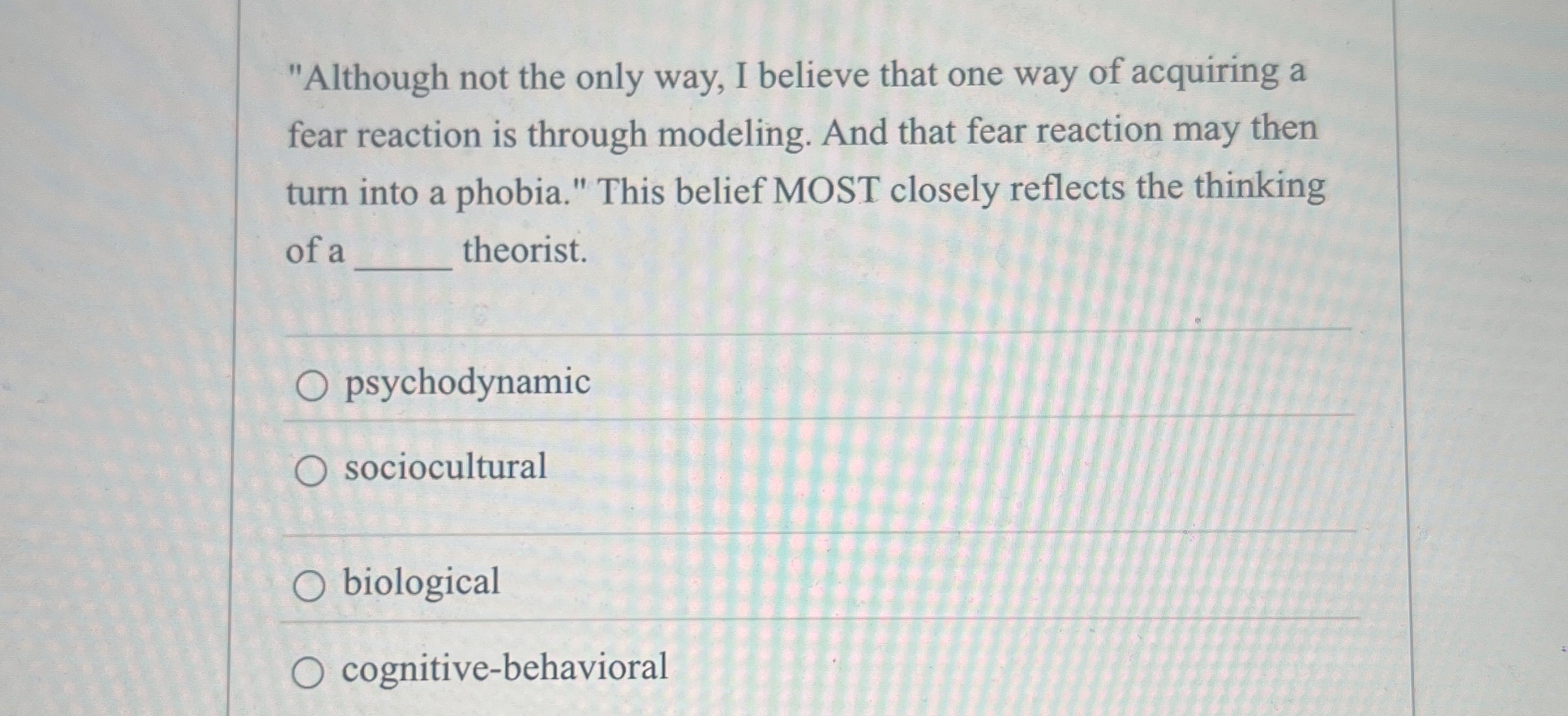 Solved "Although not the only way, I believe that one way of