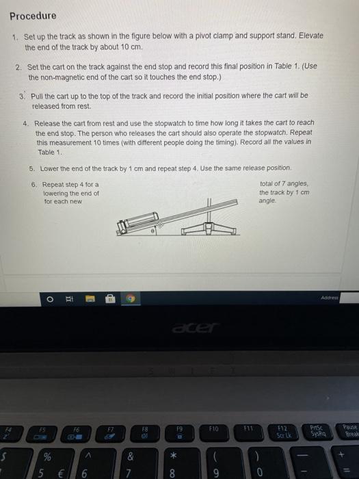Solved Lab Study: Acceleration Down an Incline May 3, 2021 | Chegg.com