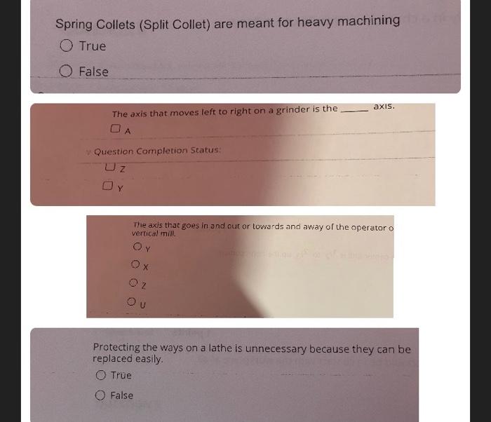 Solved Spring Collets (Split Collet) are meant for heavy | Chegg.com