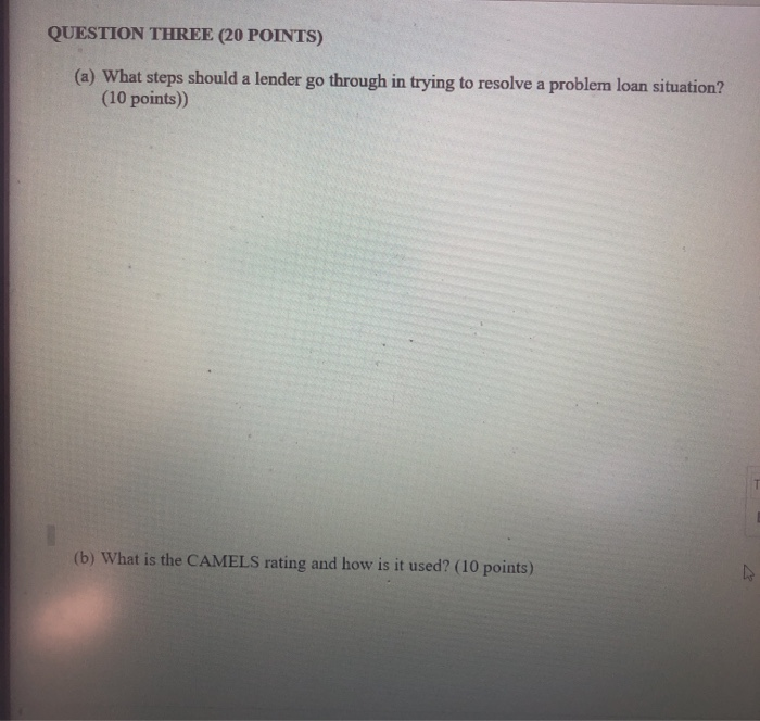 Solved QUESTION THREE 20 POINTS a What Steps Should A Chegg