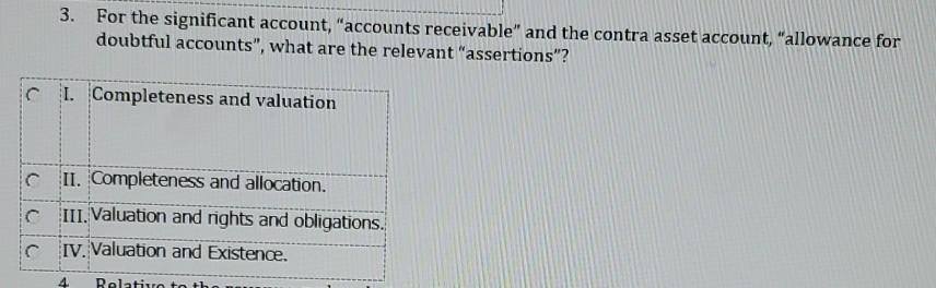 Solved 3. For the significant account, 