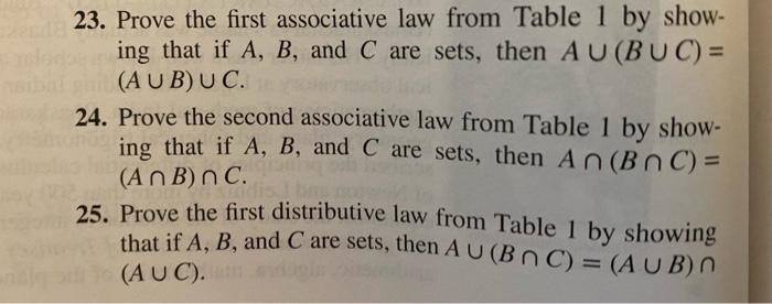 Solved 19. Show That If A, B, And C Are Sets, Then An BnC=ĀU | Chegg.com