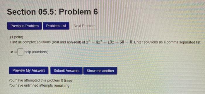 Solved Section 05.5: Problem 6 Previous Problem Problem List | Chegg.com