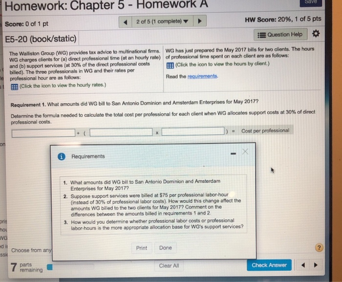 Solved Homework: Chapter 5 - Homework A Score: 0 of 1 pt 2 | Chegg.com