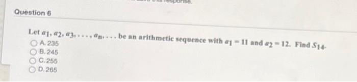 Solved Find a13 for an arithmetic sequence with a1=20 and | Chegg.com