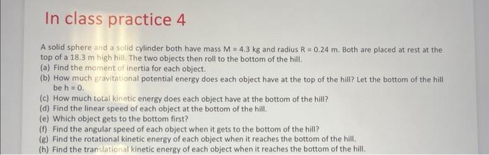 Solved A solid sphere and a solid cylinder both have mass | Chegg.com