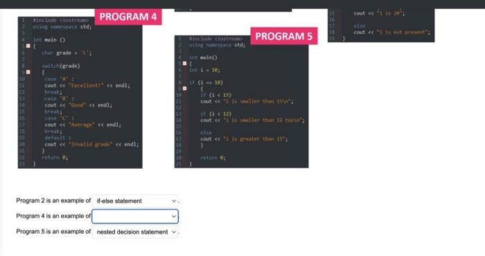 Solved Program 2 is an example of Program 4 is an example of | Chegg.com