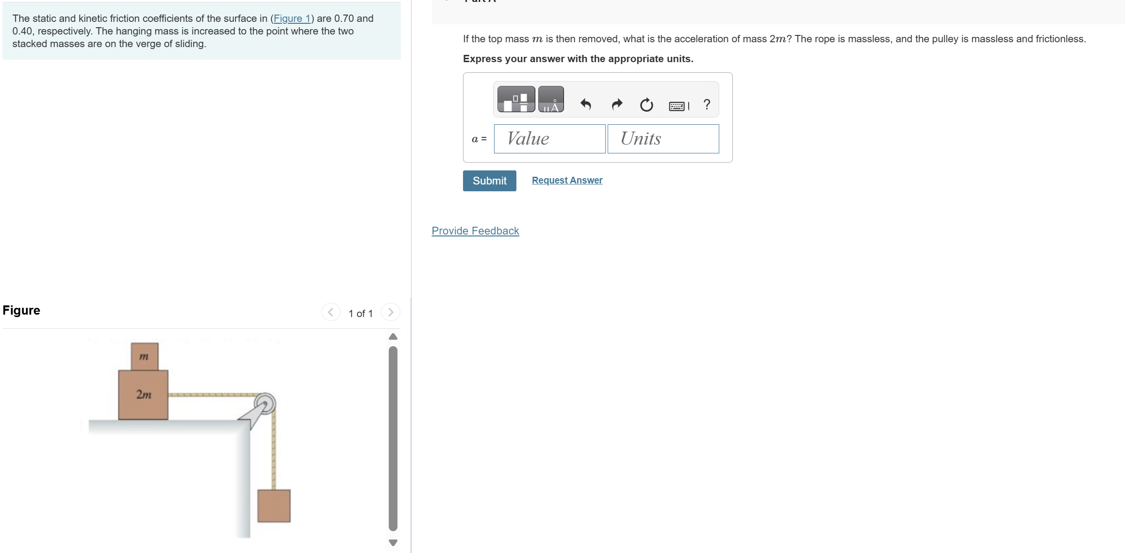 Solved The static and kinetic friction coefficients of the | Chegg.com