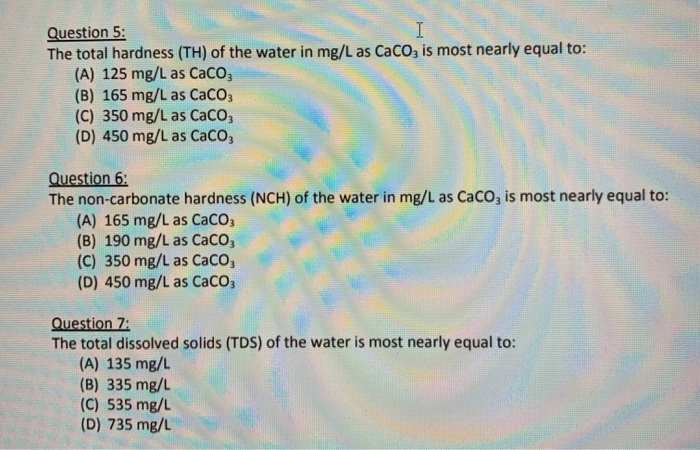 Solved Questions 4 through 7 relate to the following | Chegg.com
