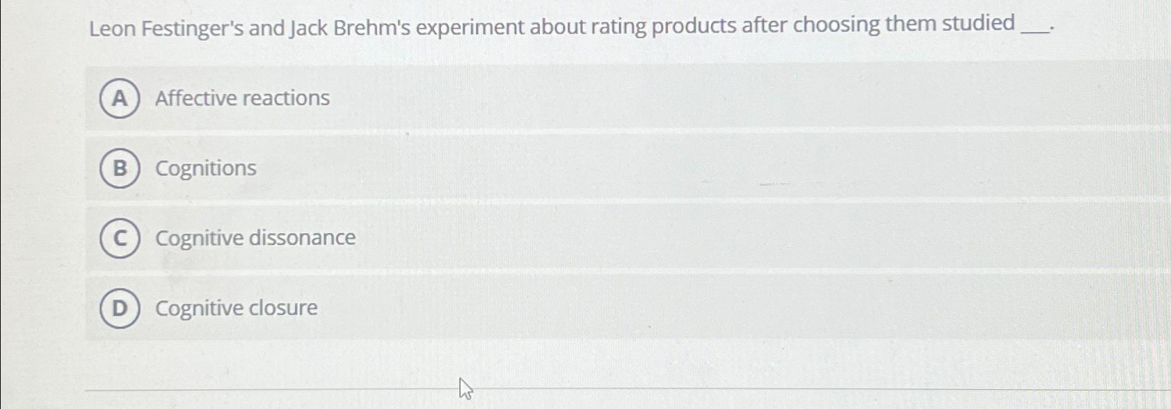 leon festinger experiment summary