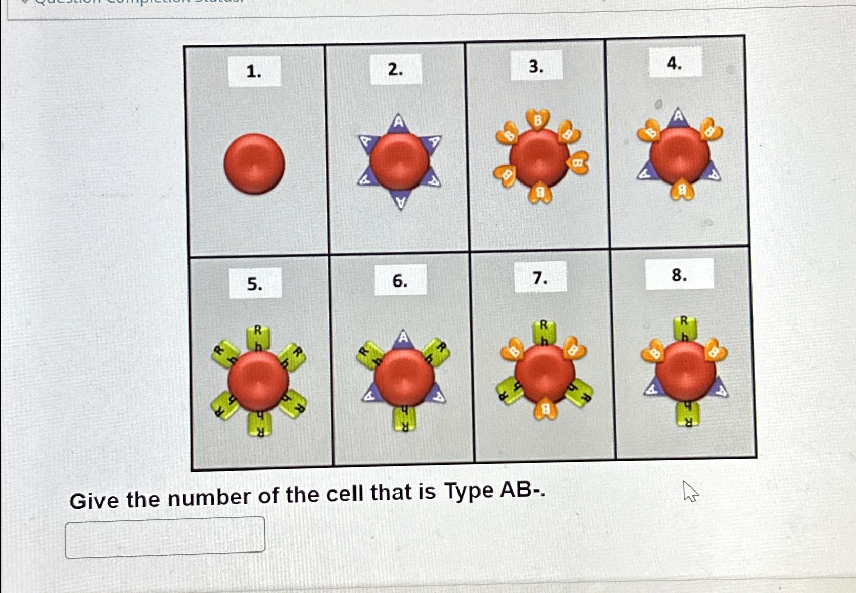 Solved Give the number of the cell that is Type AB-. | Chegg.com