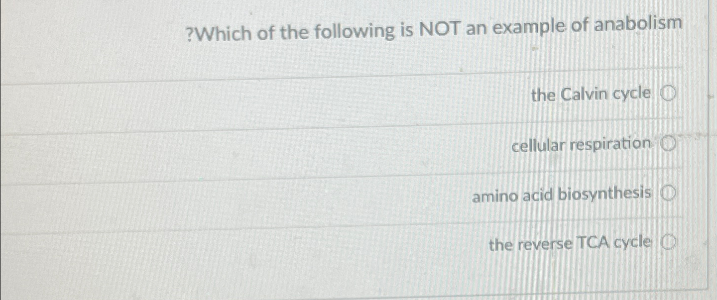 Solved ?Which of the following is NOT an example of