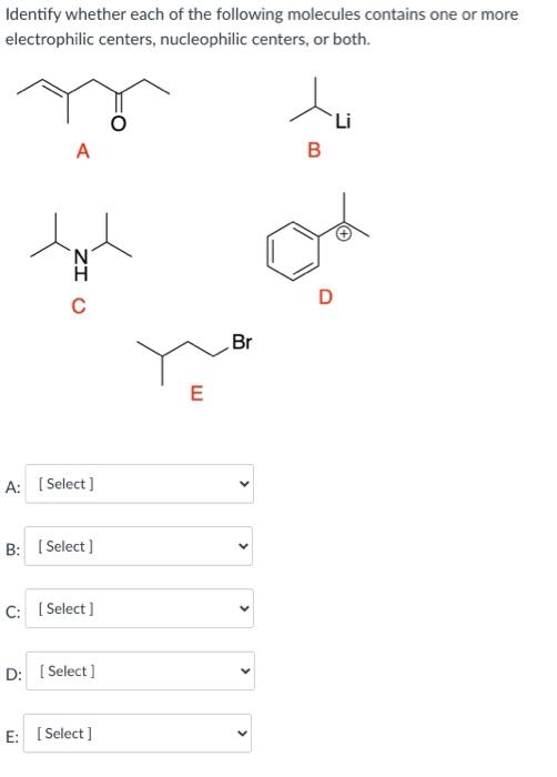 Solved Identify whether each of the following molecules | Chegg.com