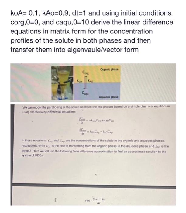 Compute The Concentrations Of The Solute In The Two Chegg Com   Image