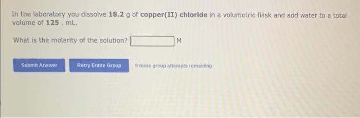 Solved In The Laboratory You Dissolve 182 G Of Copperii 5707