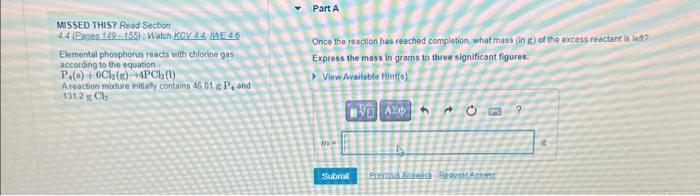 Solved MISSED THIS? Read Soction 44 Pages 149-1559, Watch | Chegg.com