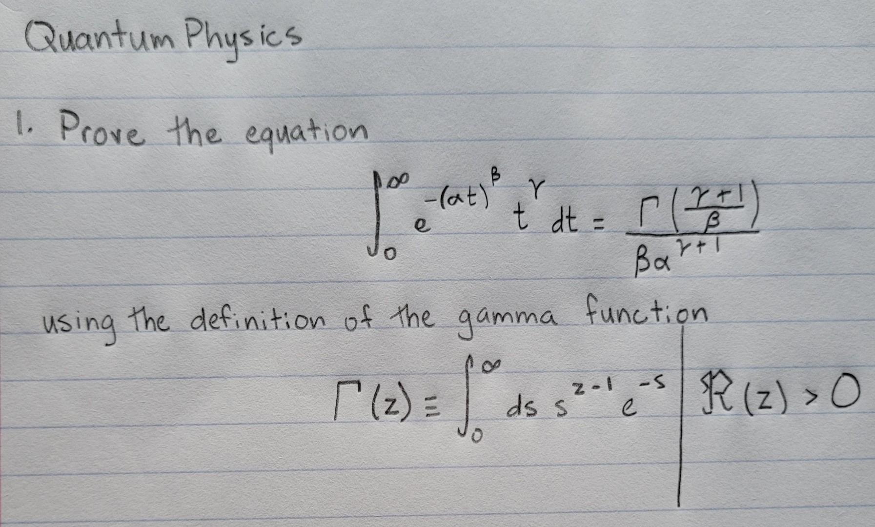 quantum physics problem