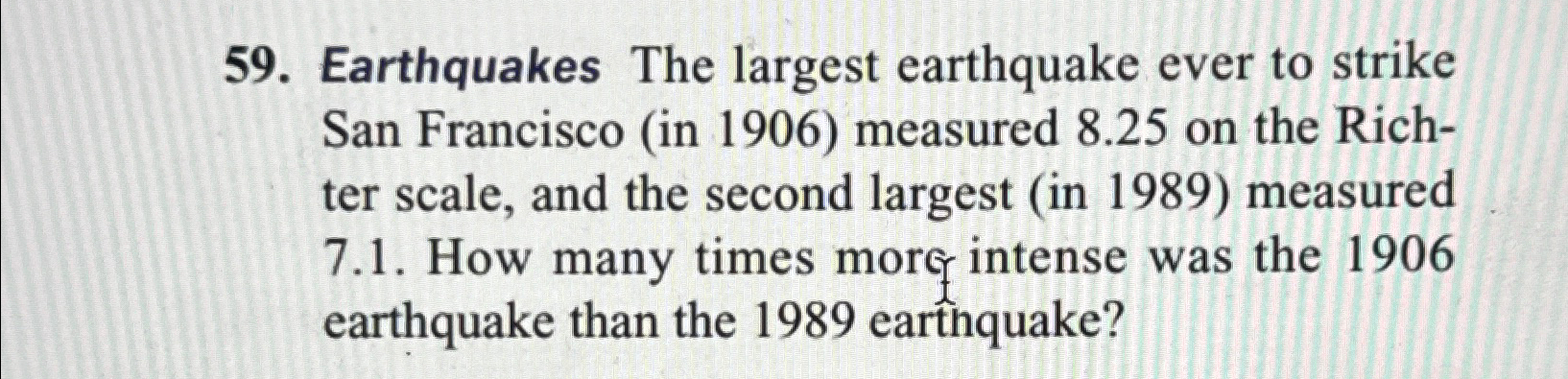 Biggest earthquake ever richter scale