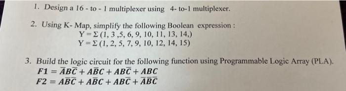 illustrate implementation of 16 to 1 multiplexer using 4 to 1 multiplexer
