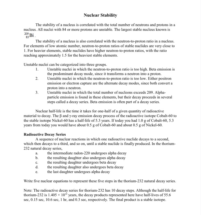 solved-nuclear-stability-the-stability-of-a-nucleus-is-chegg