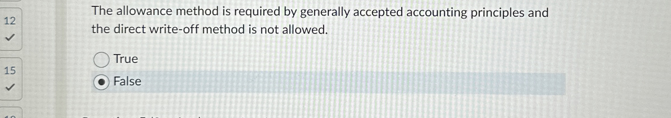 Solved The allowance method is required by generally | Chegg.com