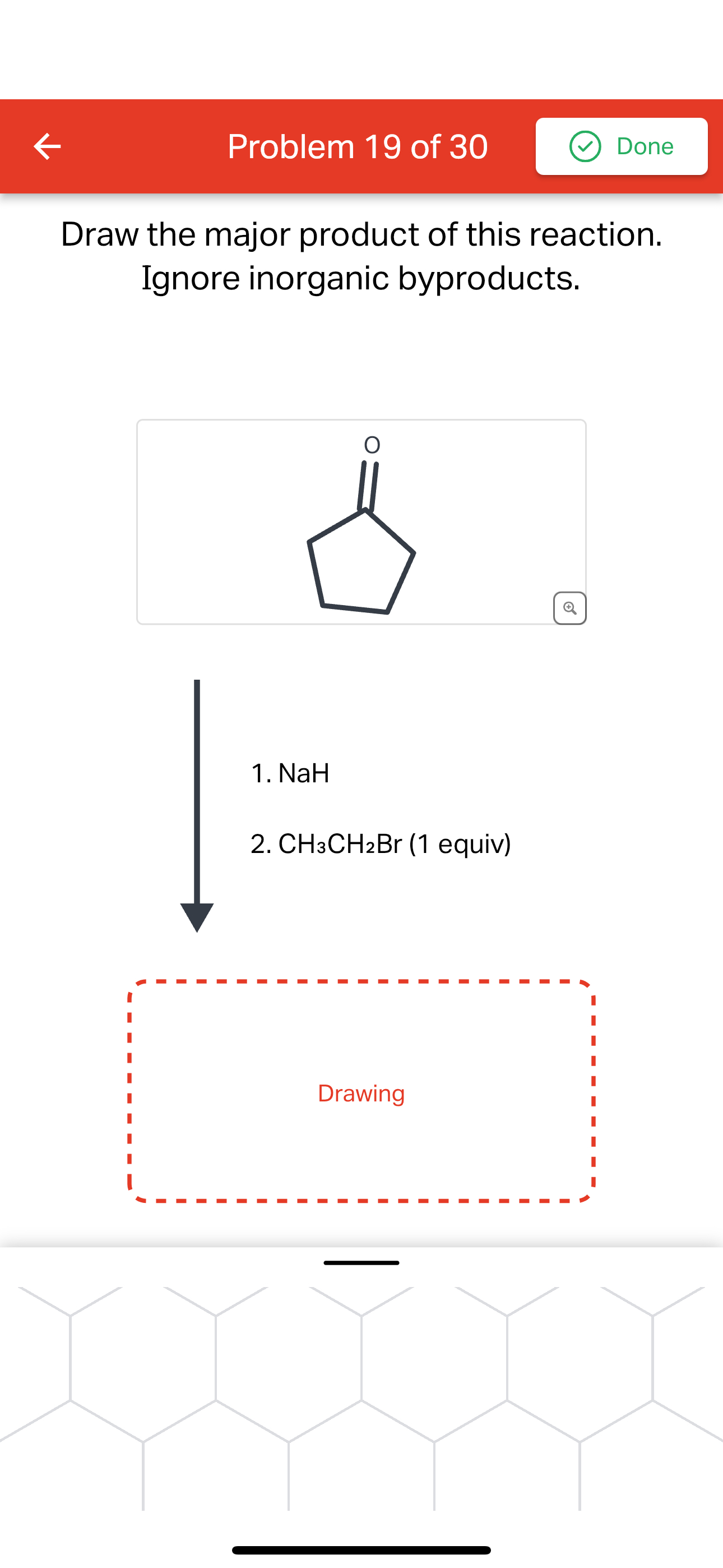 Solved Problem 19 ﻿of 30Draw the major product of this | Chegg.com