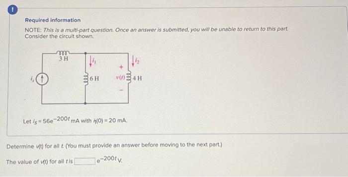 Solved Required Information NOTE: This Is A Multi-part | Chegg.com