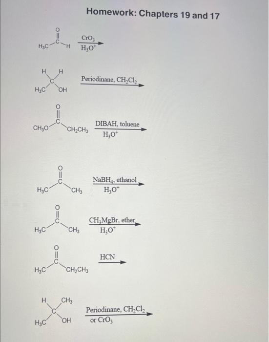 Solved Homework: Chapters 19 and 17 Show the Product of the | Chegg.com