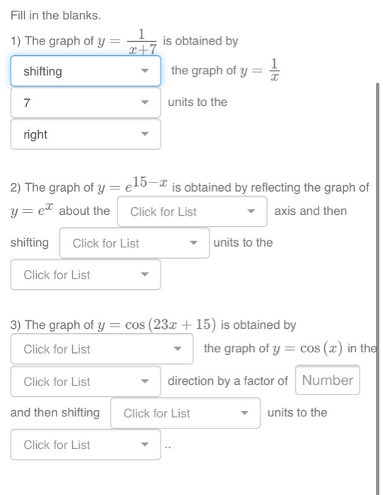 Solved please fill in the blanks. i filled in the first | Chegg.com