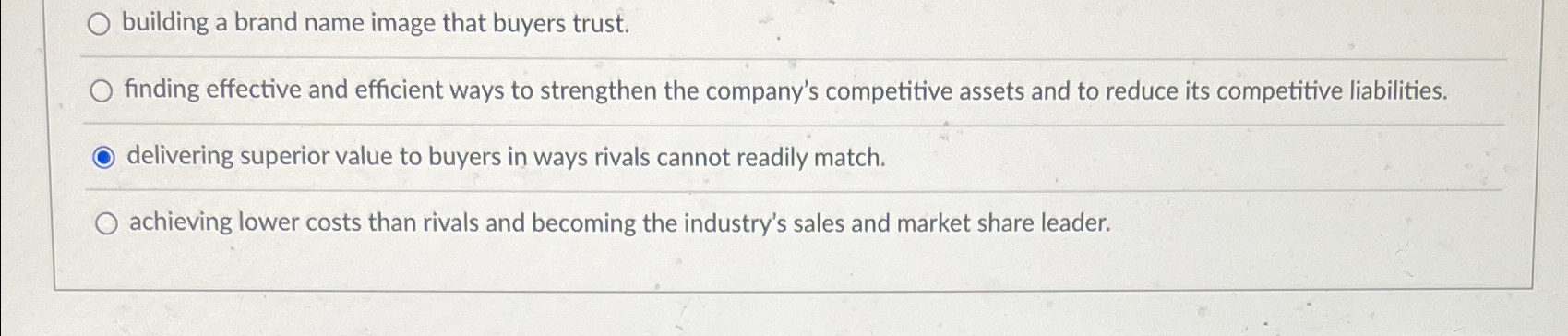 Solved building a brand name image that buyers trust.finding | Chegg.com