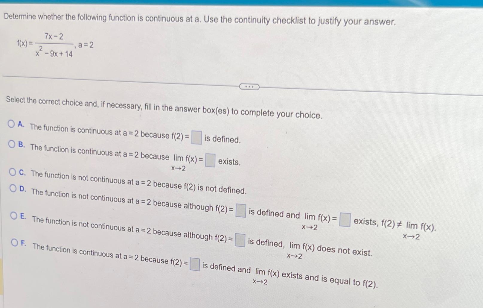 Solved Determine whether the following function is | Chegg.com