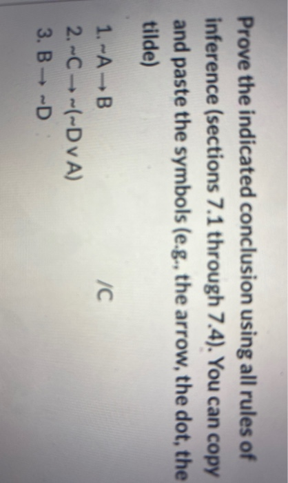 Solved Prove the indicated conclusion using all rules of | Chegg.com