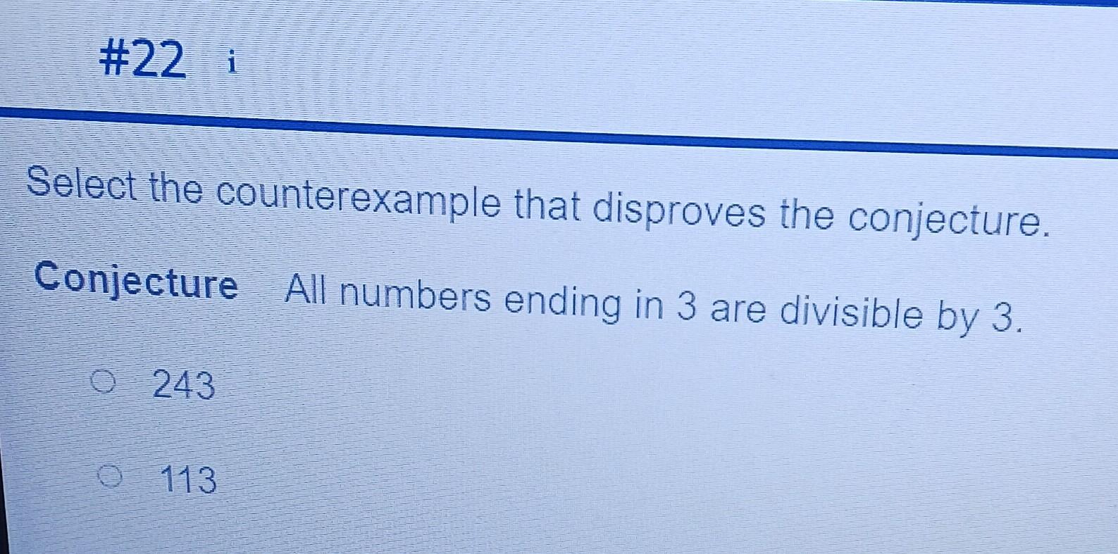 Solved Select the counterexample that disproves the | Chegg.com