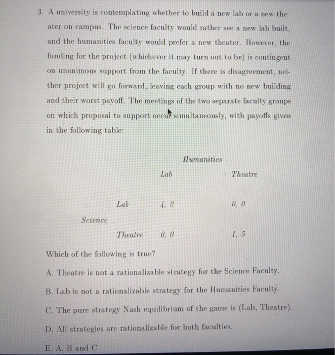 Solved 1. Answer questions 1 and 2 using the following game | Chegg.com