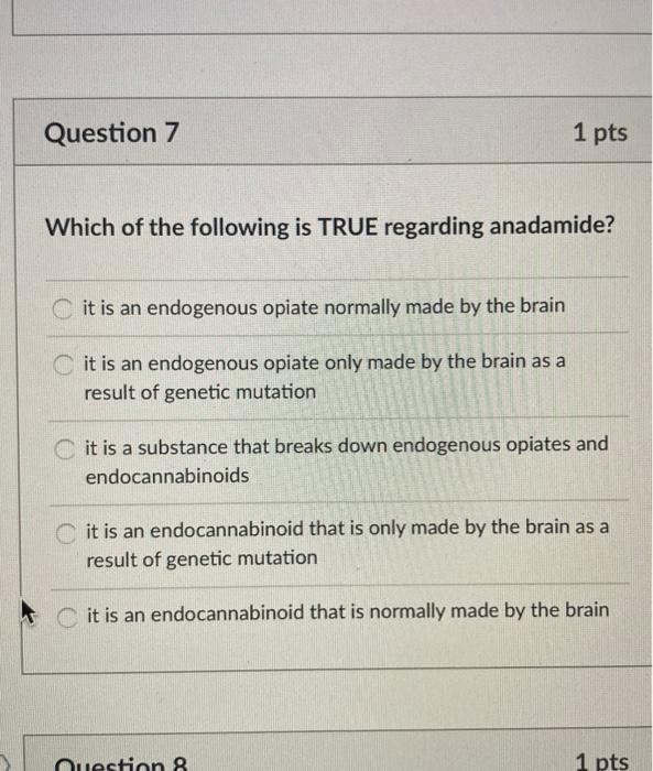 Solved Question 7 1 pts Which of the following is TRUE | Chegg.com