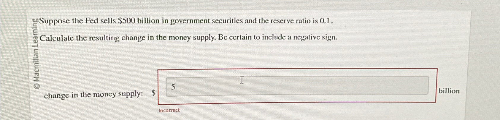 Solved Suppose The Fed Sells $500 ﻿billion In Government | Chegg.com