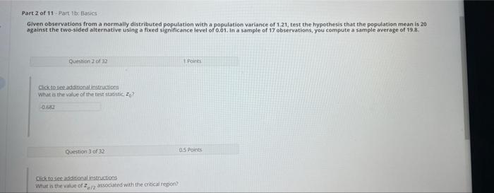 Solved Part 2 Of 11 - Part 1: Basics Given Observations From | Chegg.com