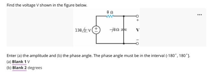 Solved Find the voltage V shown in the figure below. Enter | Chegg.com