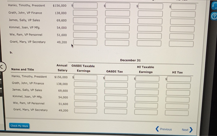 Solved Example 3-1 In 20--, the annual salaries paid each of | Chegg.com