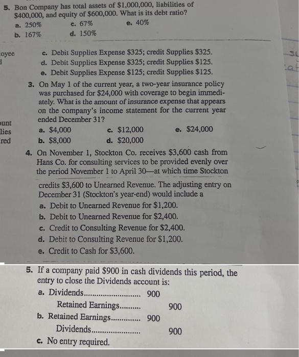 solved-5-bon-company-has-total-assets-of-1-000-000-chegg