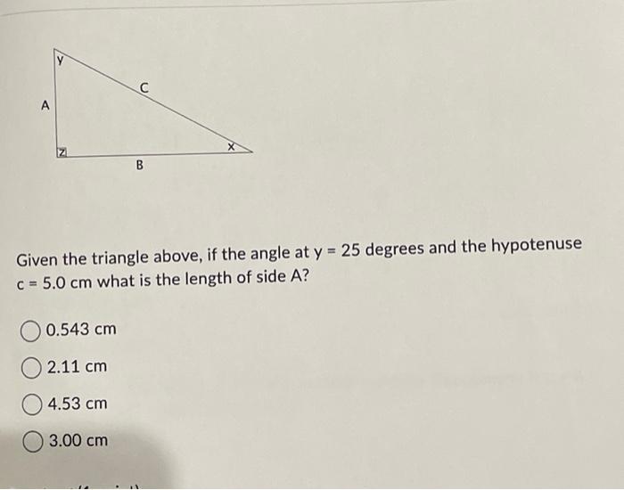 Angle Degrees 25