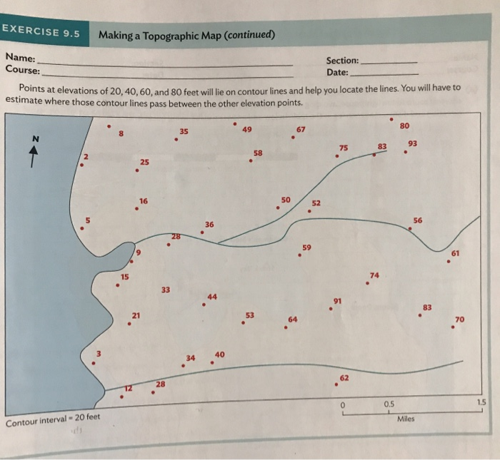 Make A Topographic Map Solved: EXERCISE 9.5 Making A Topographic Map Name: Sectio 