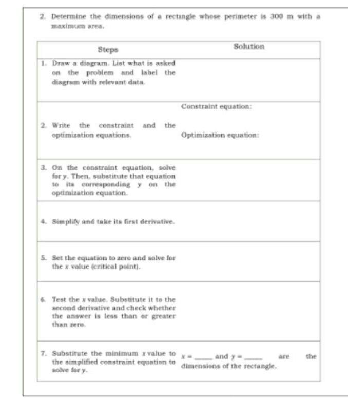 Solved 2. Determine the dimensions of a rectangle whose | Chegg.com