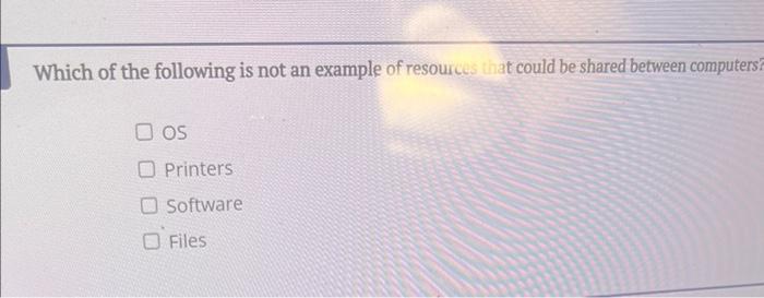Solved Which of the following is not an example of resources | Chegg.com