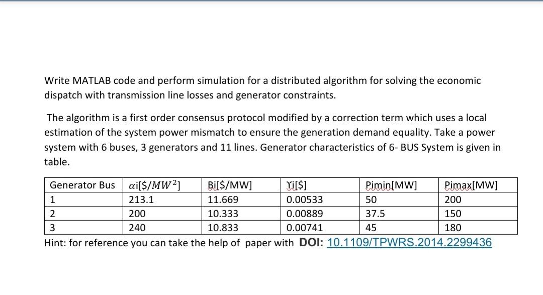 Solved Write matlab code and perform simulation, if possible | Chegg.com