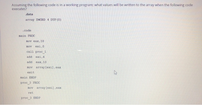Assuming the following code is in a working program: | Chegg.com