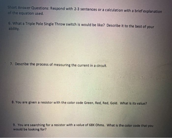 Solved Short Answer Questions Respond With 2 3 Sentences Chegg Com Solved Short Answer Questions Respond With 2 3 Sentences Chegg Com